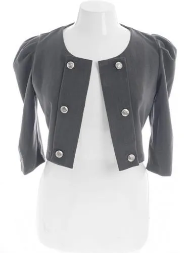 Plus Size Bold Shoulder Cadet Grey Jacket