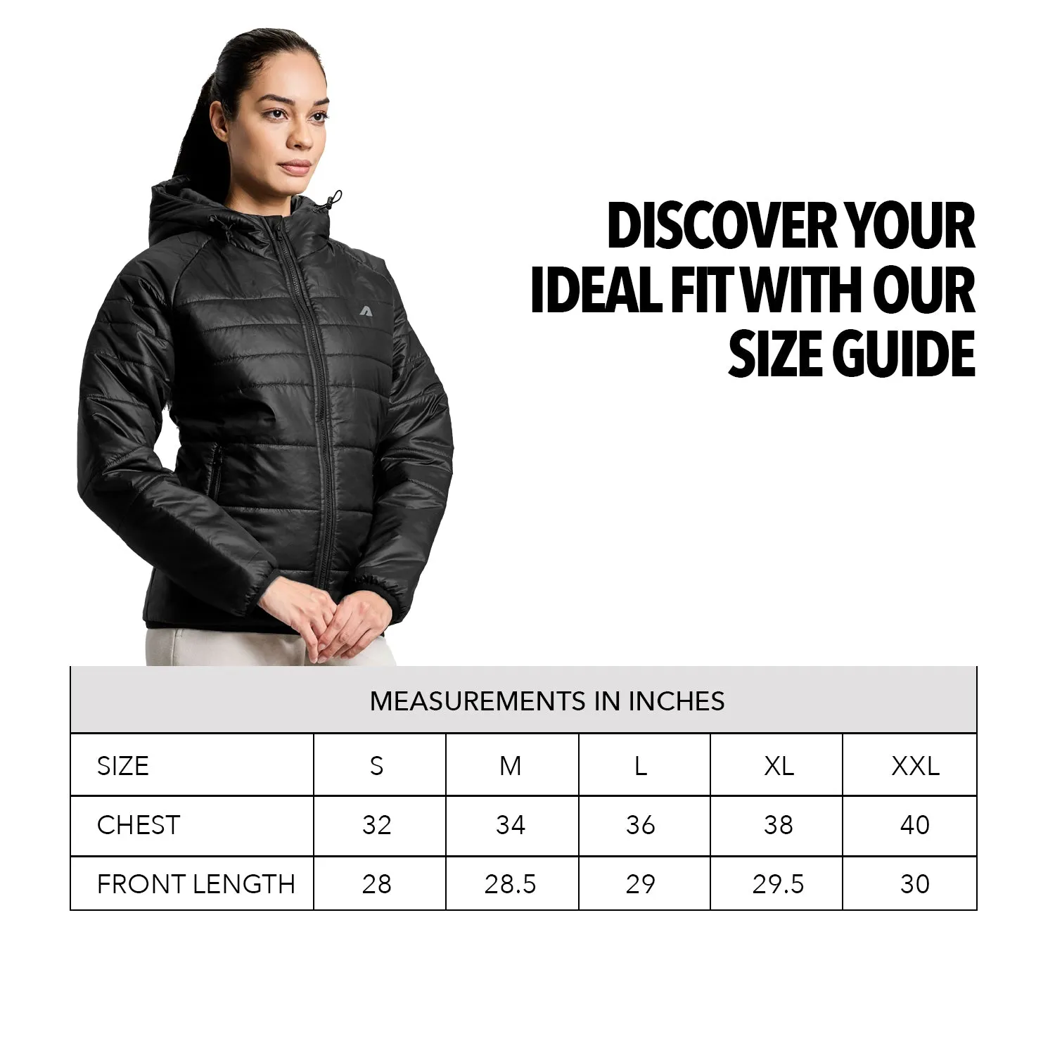 Polar Womens Puffer Jacket - Black