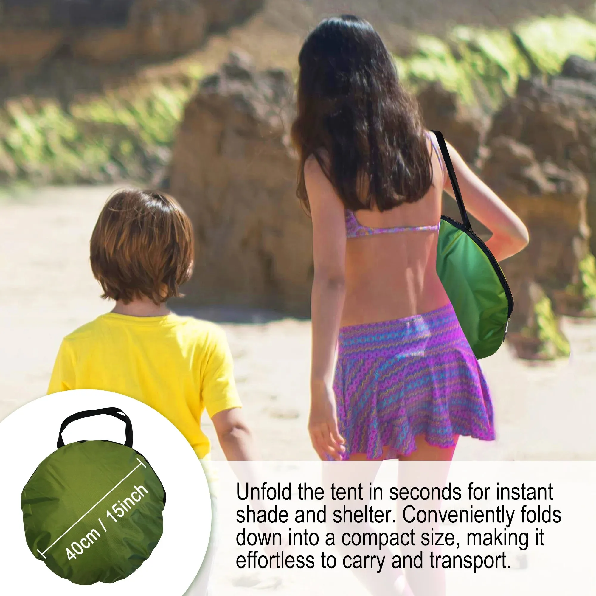 Pop-Up Dog Beach Tent UV-Resistant Sun Shelter