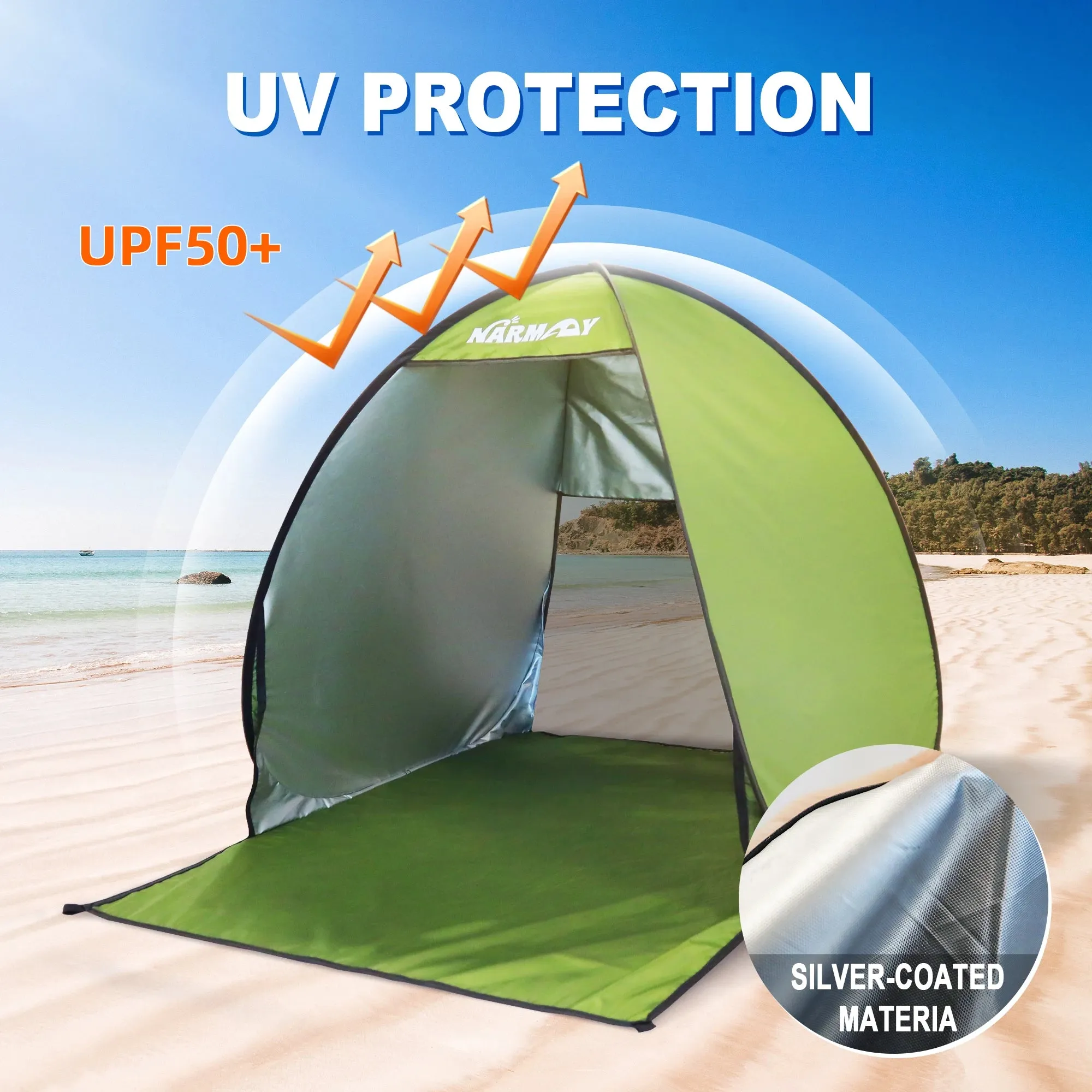 Pop-Up Dog Beach Tent UV-Resistant Sun Shelter
