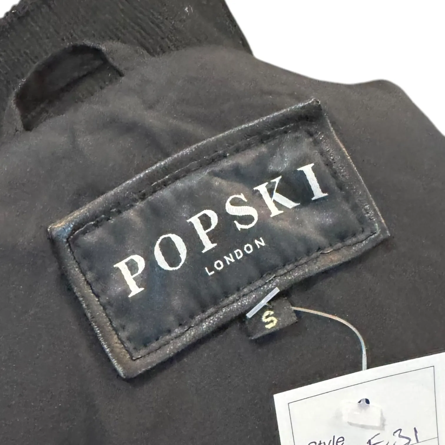 Popski Black Leather Shearling Bomber Jacket - 10