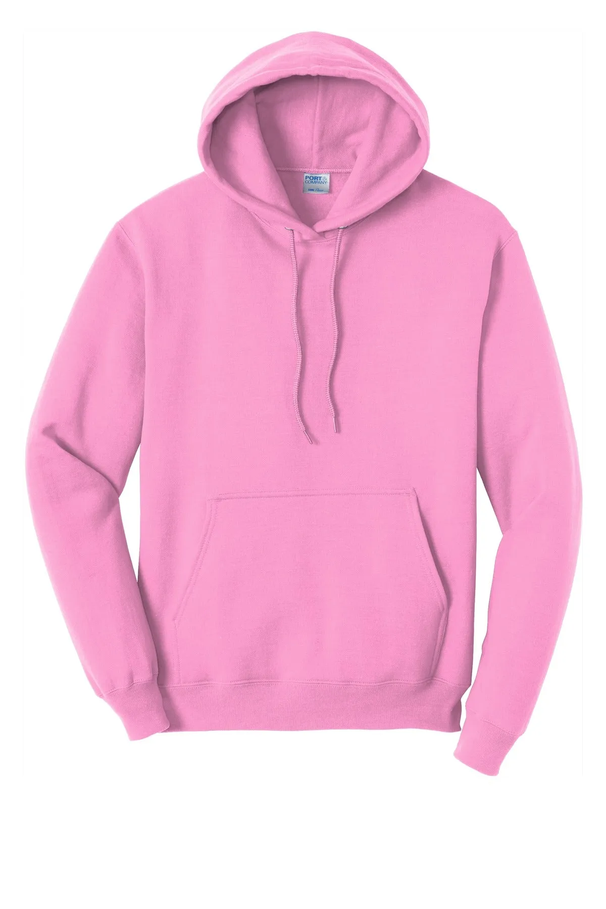 Port & Company Core Fleece Pullover Hooded Sweatshirt. PC78H Candy Pink