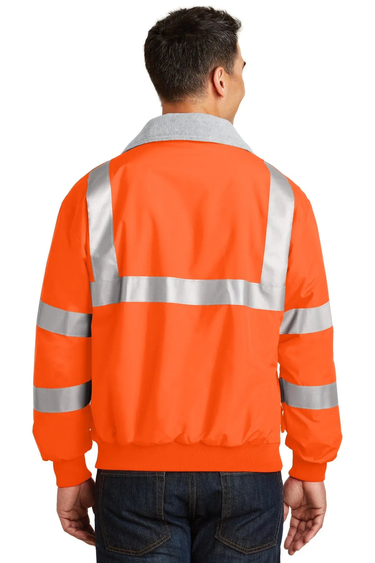 Port Authority Enhanced Visibility Challenger Jacket with Reflective Taping.  SRJ754 Safety Orange/ Reflective
