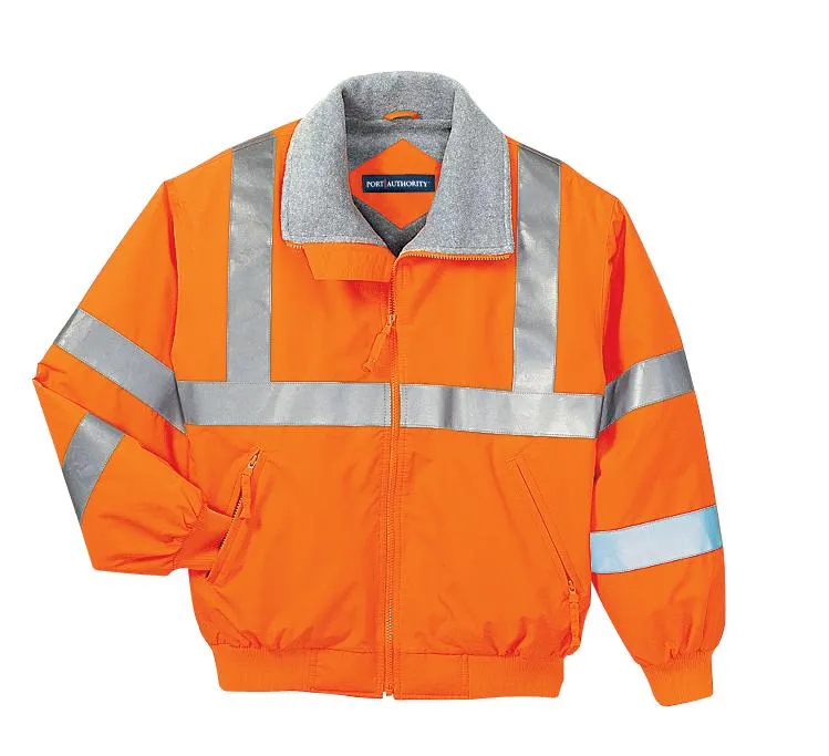 Port Authority Enhanced Visibility Challenger Jacket with Reflective Taping.  SRJ754 Safety Orange/ Reflective