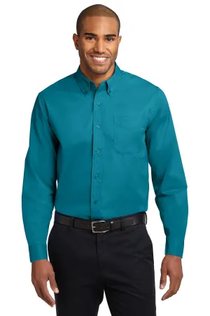 Port Authority Extended Size Long Sleeve Easy Care Shirt S608ES Teal Green