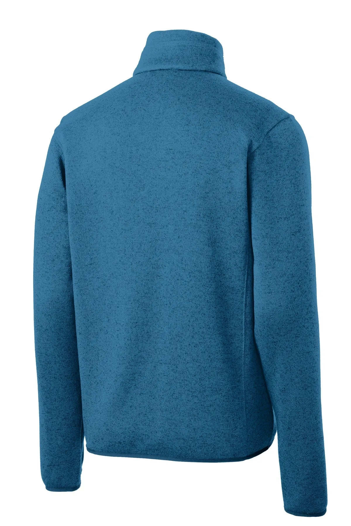 Port Authority Sweater Fleece Jacket. F232 Medium Blue Heather