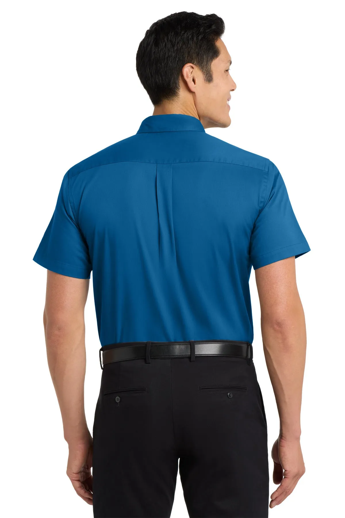Port Authority Tall Short Sleeve Easy Care Shirt. TLS508 Strong Blue Tall