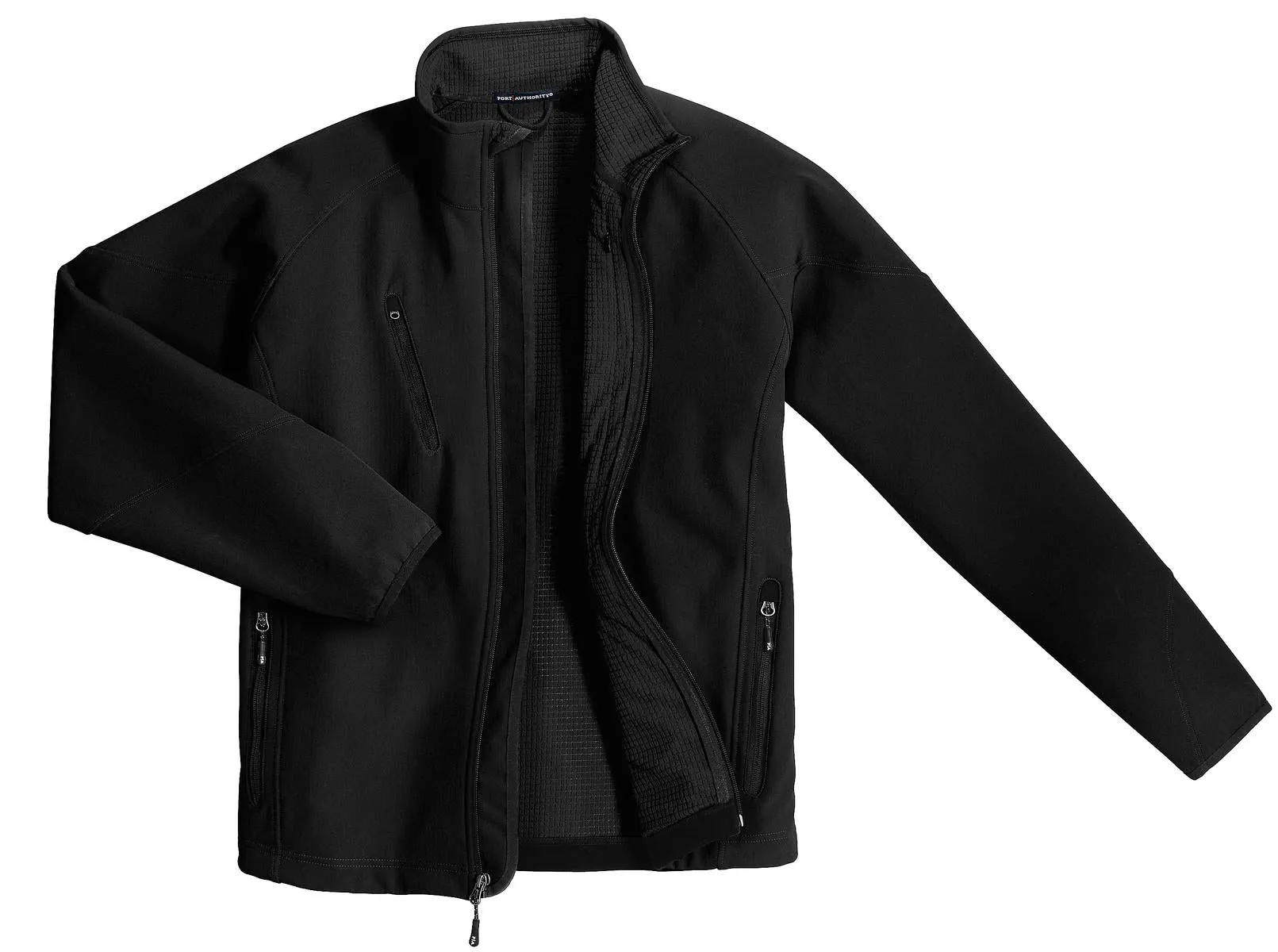 Port Authority Textured Soft Shell Jacket. J705 Black