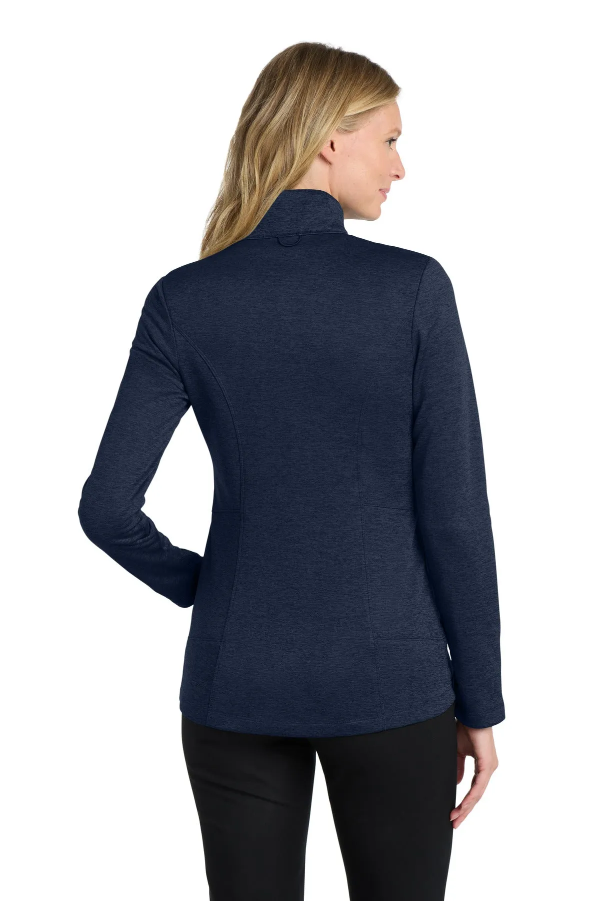 Port Authority  Women's Collective Striated Fleece Jacket. L905 River Blue Navy Heather
