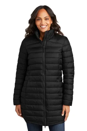 Port Authority Women's Horizon Puffy Long Jacket L365 Deep Black