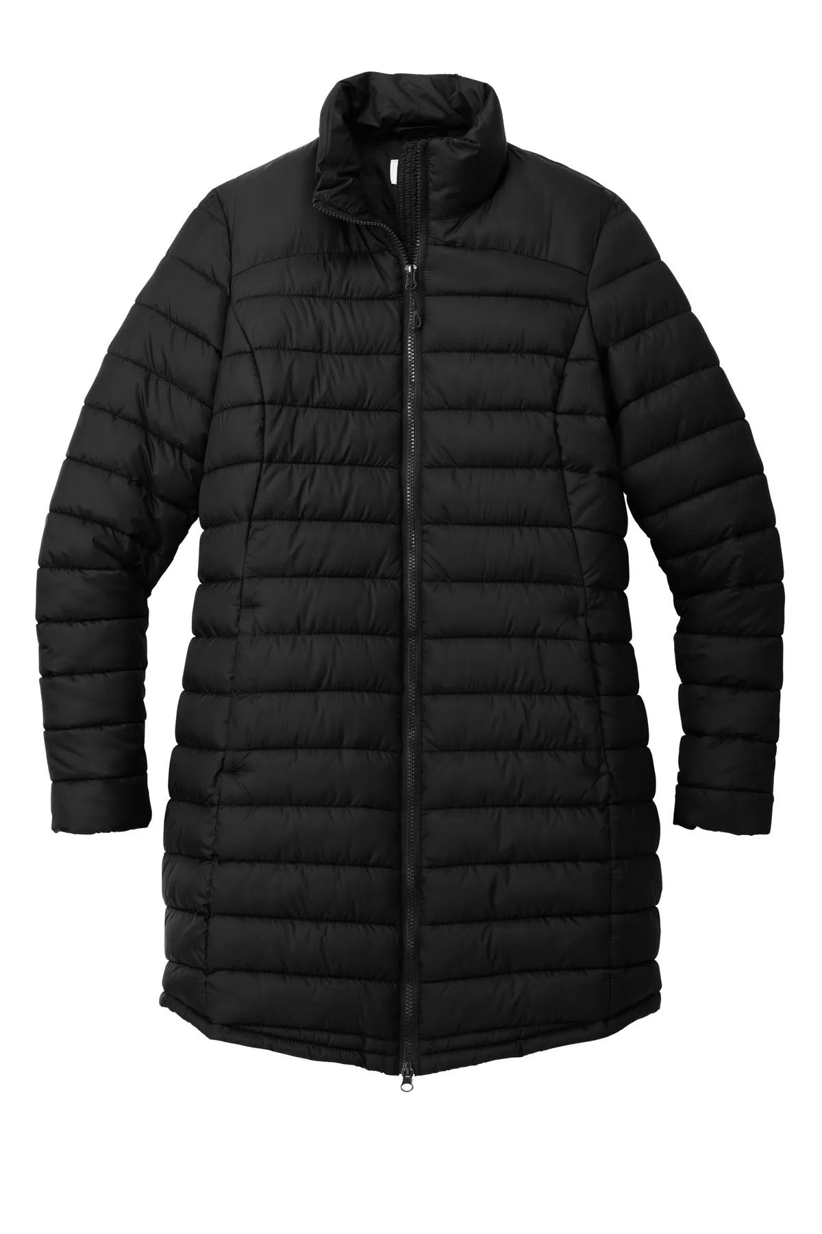 Port Authority Women's Horizon Puffy Long Jacket L365 Deep Black