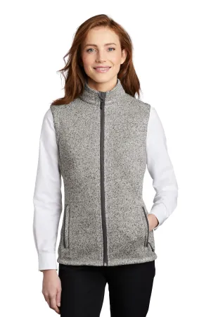 Port Authority  Women's Sweater Fleece Vest L236 Grey Heather