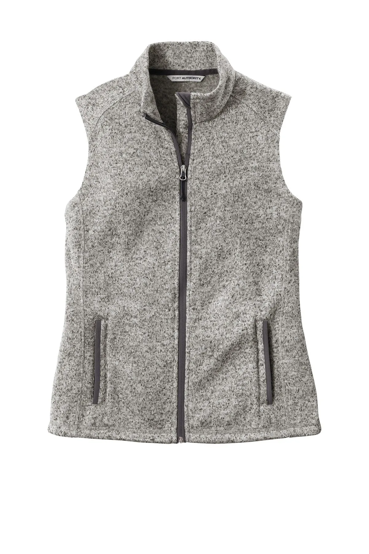 Port Authority  Women's Sweater Fleece Vest L236 Grey Heather