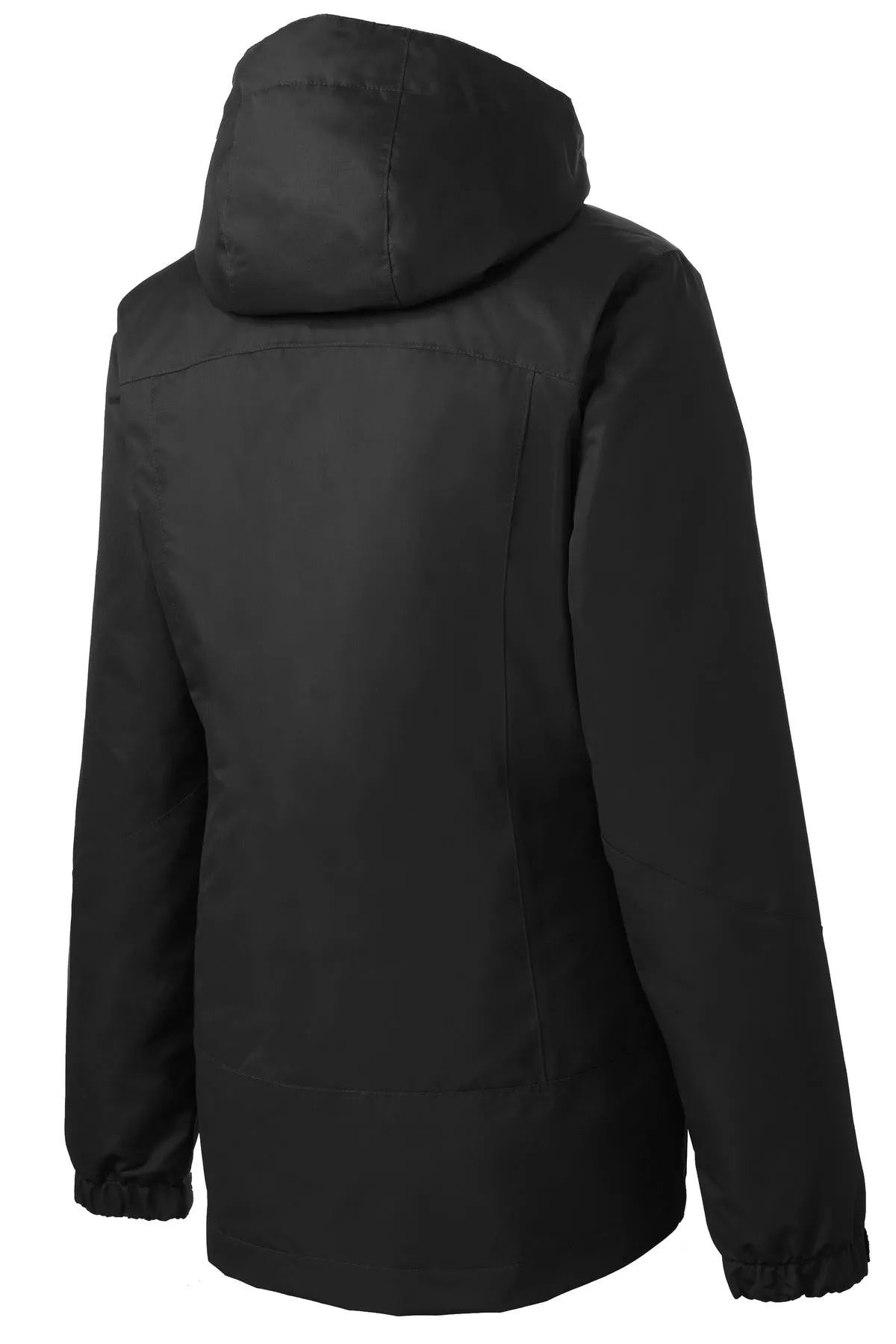 Port Authority Women's Vortex Waterproof 3-in-1 Jacket. L332 Black/ Black