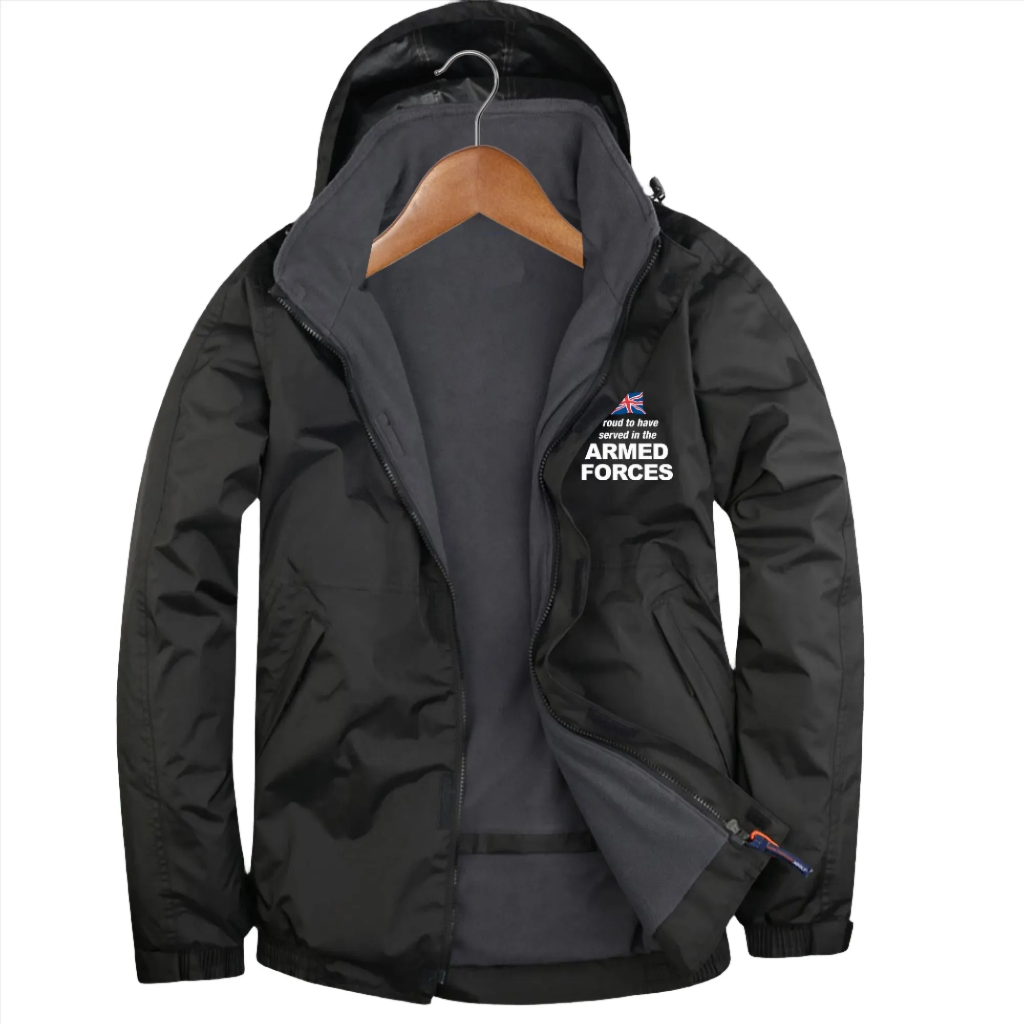 Proud to Have Served in The Armed Forces Embroidered Premium Outdoor Jacket