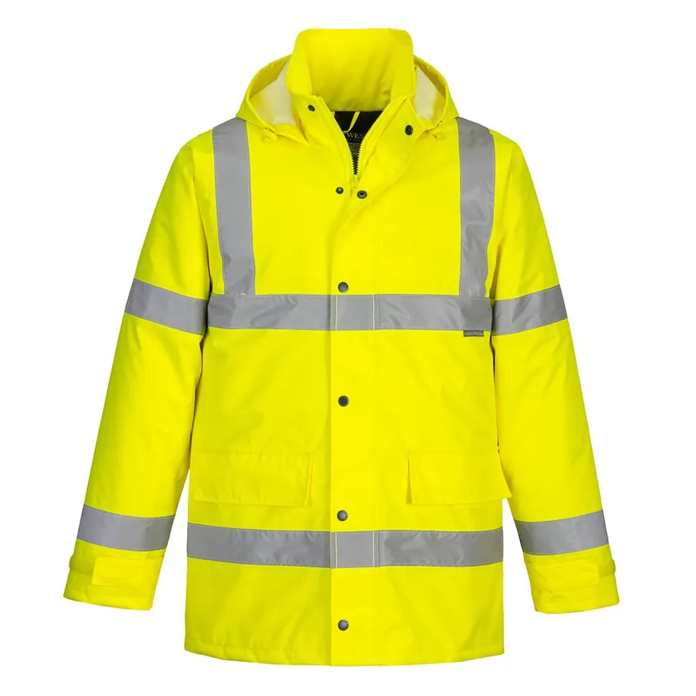 PW CYCLONE HI VIS JACKET - WATERPROOF, HARD WEARING