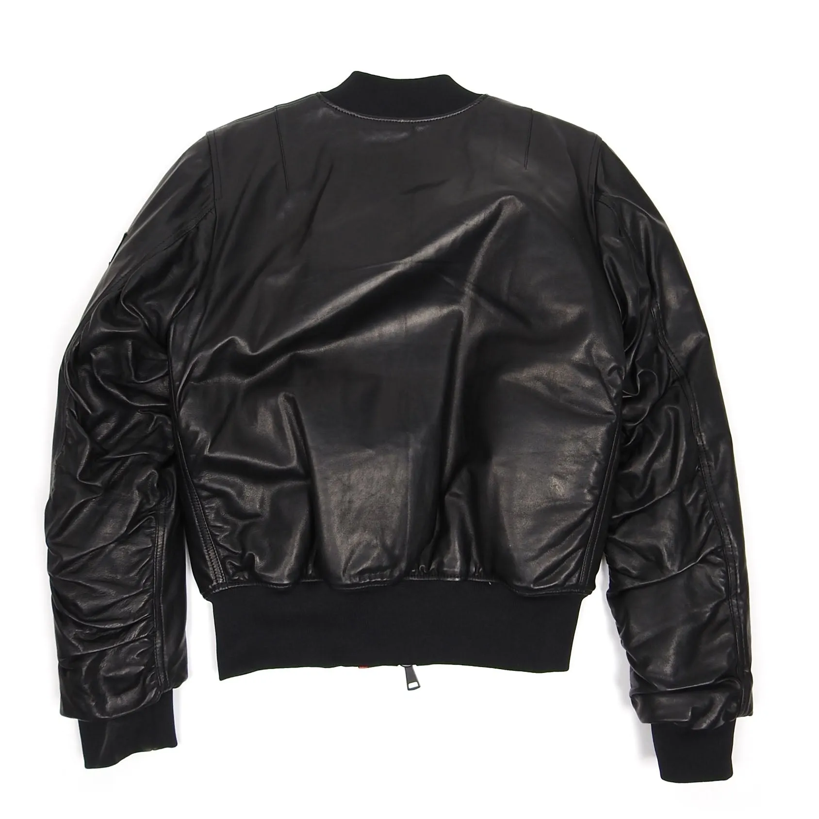 Pyer Moss Black Leather Bomber Size Medium