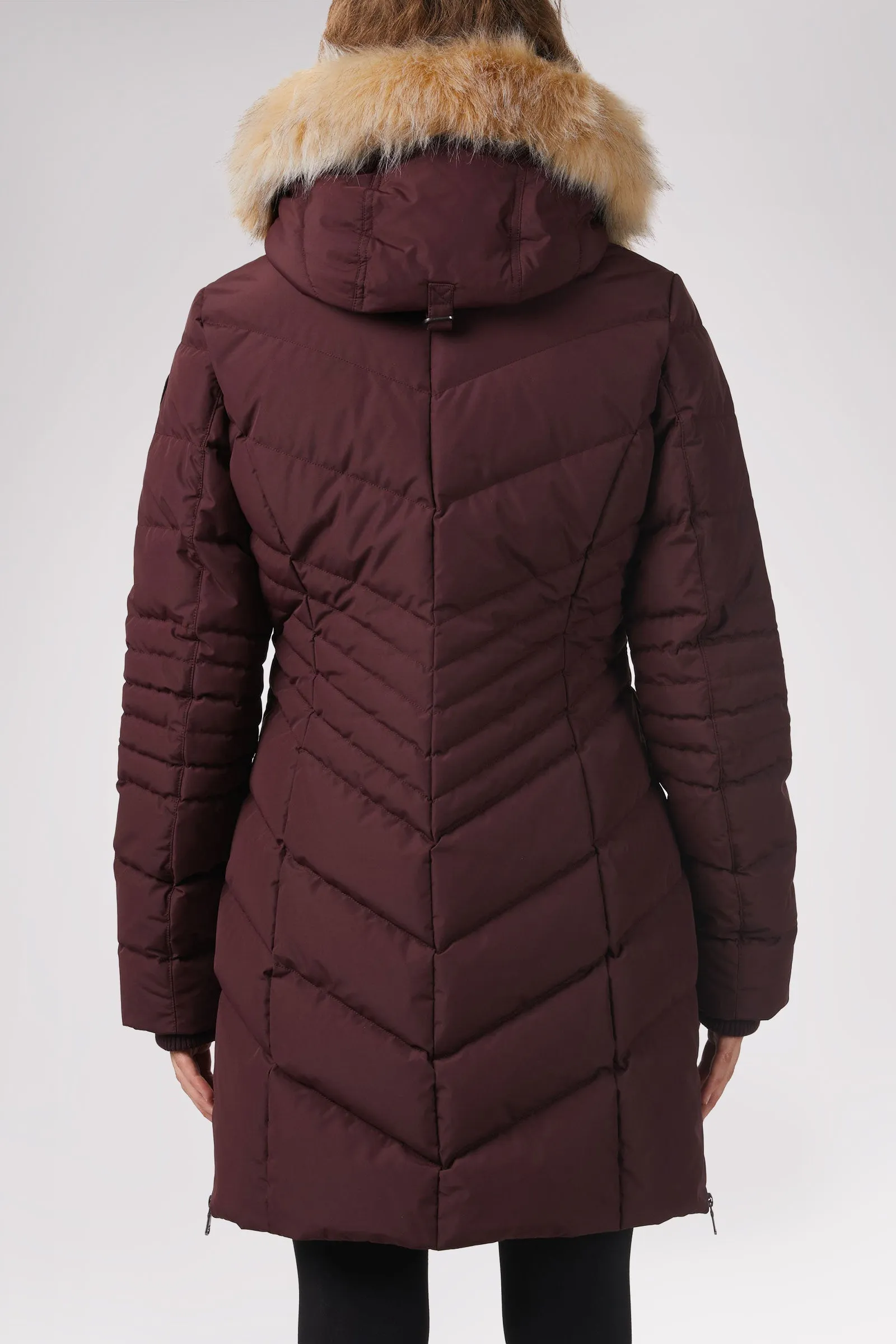 Queens Quilted Puffer w/Faux Fur Hood Trim