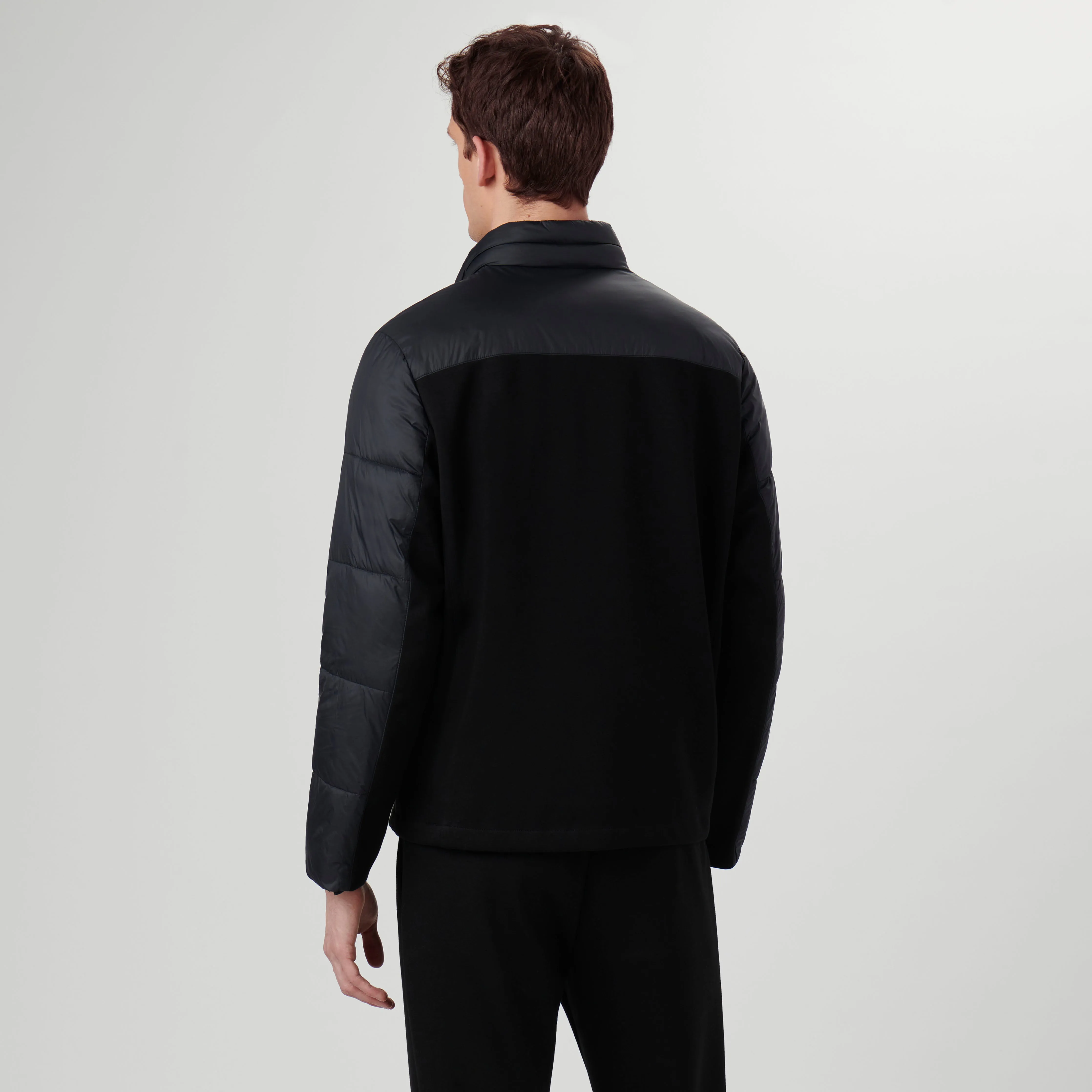 Quilted Bomber Jacket with Stow-Away Hood