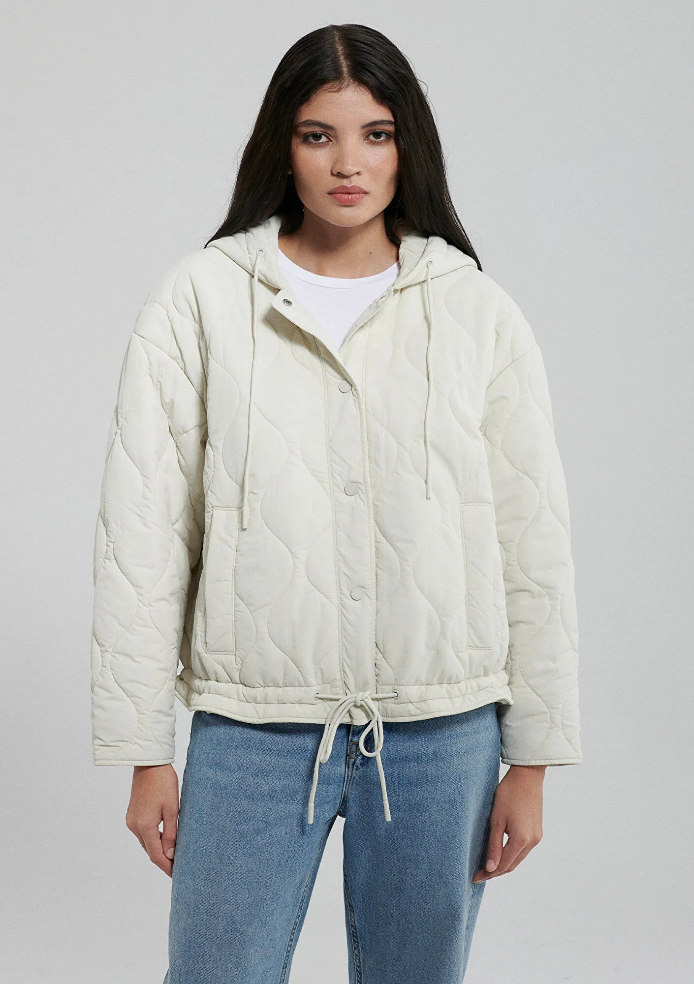 Quilted White Jacket