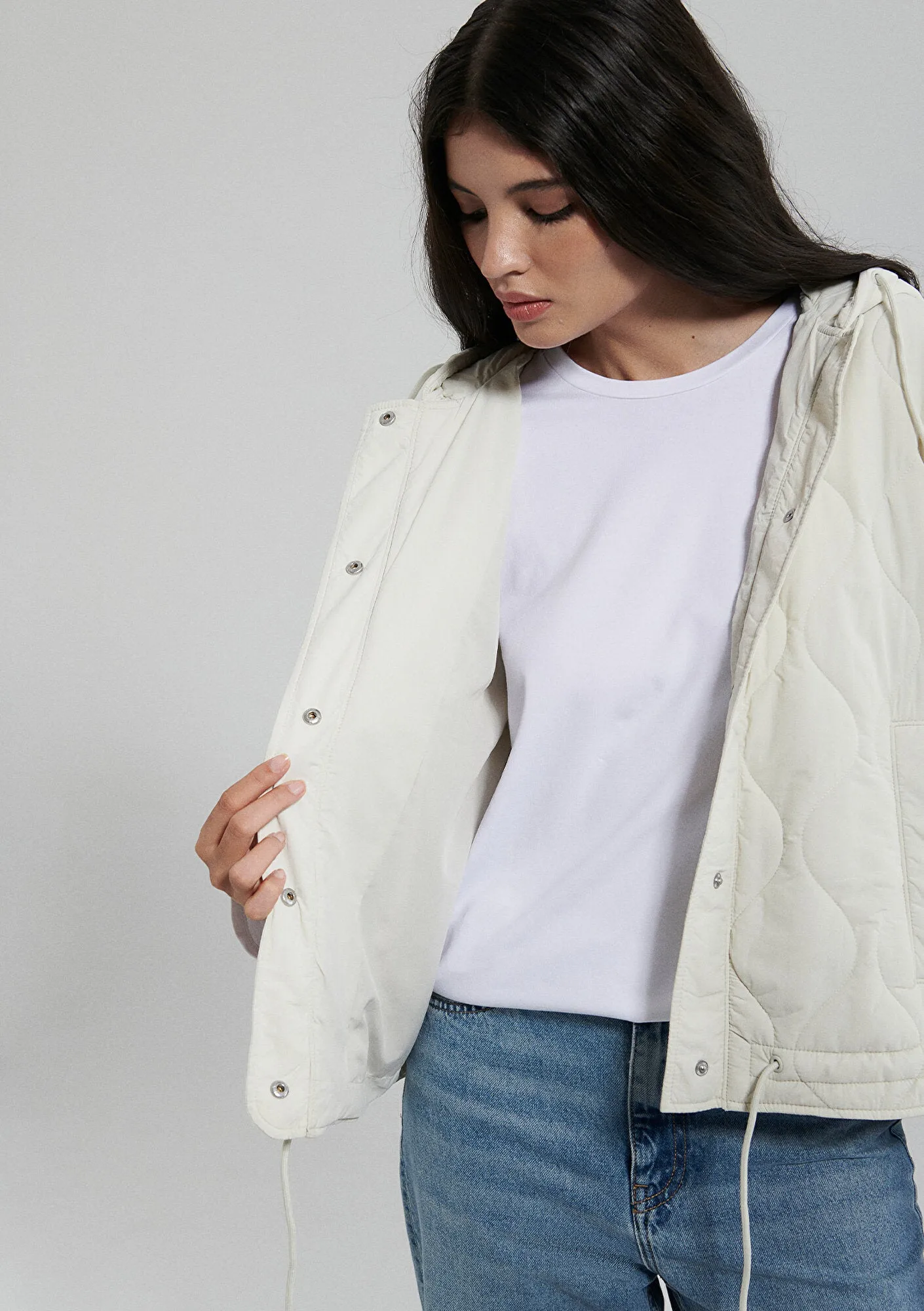 Quilted White Jacket