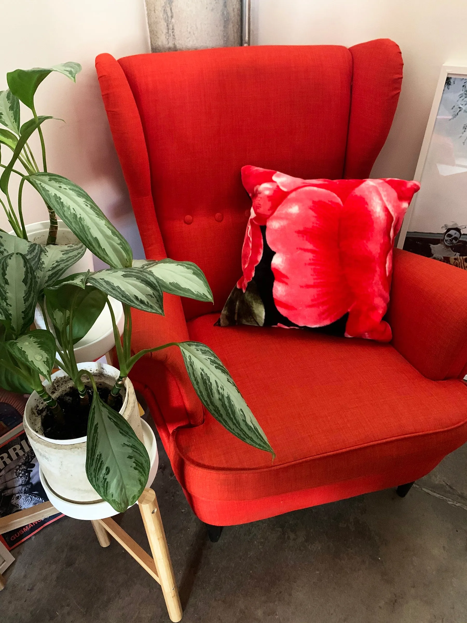 "Rose from Concrete"  Tirada pillow
