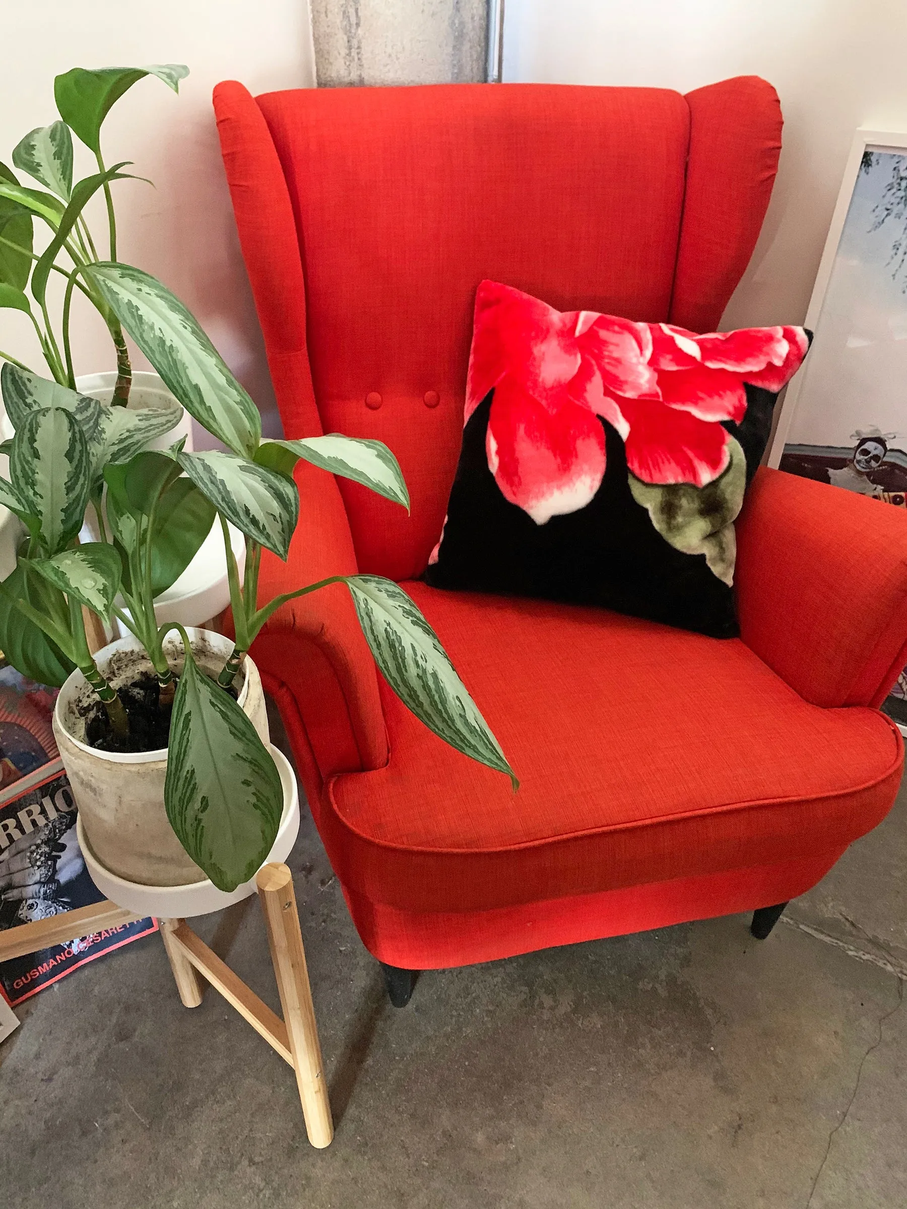 "Rose from Concrete"  Tirada pillow