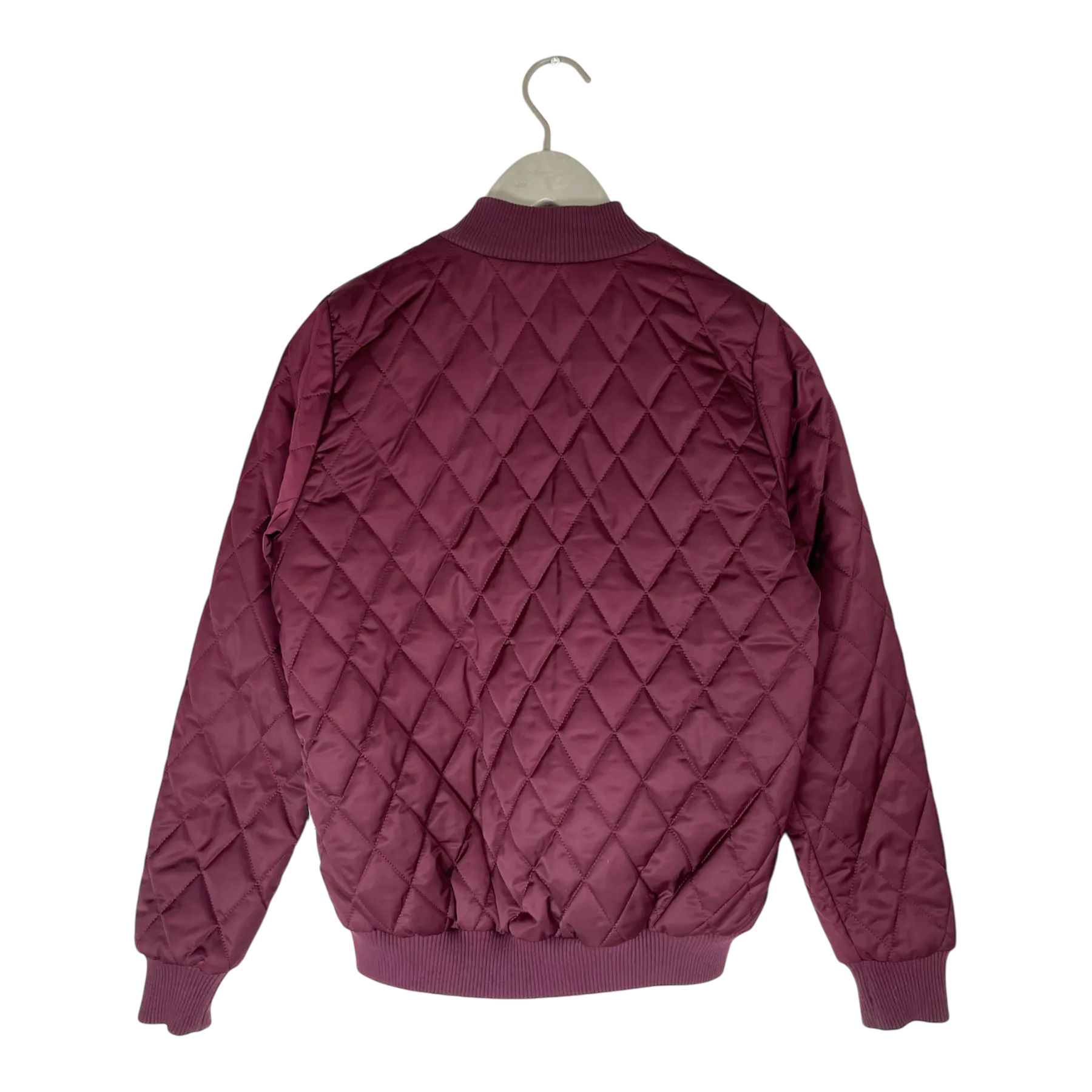 R-Collection quilted bomber jacket, burgundy | woman XS