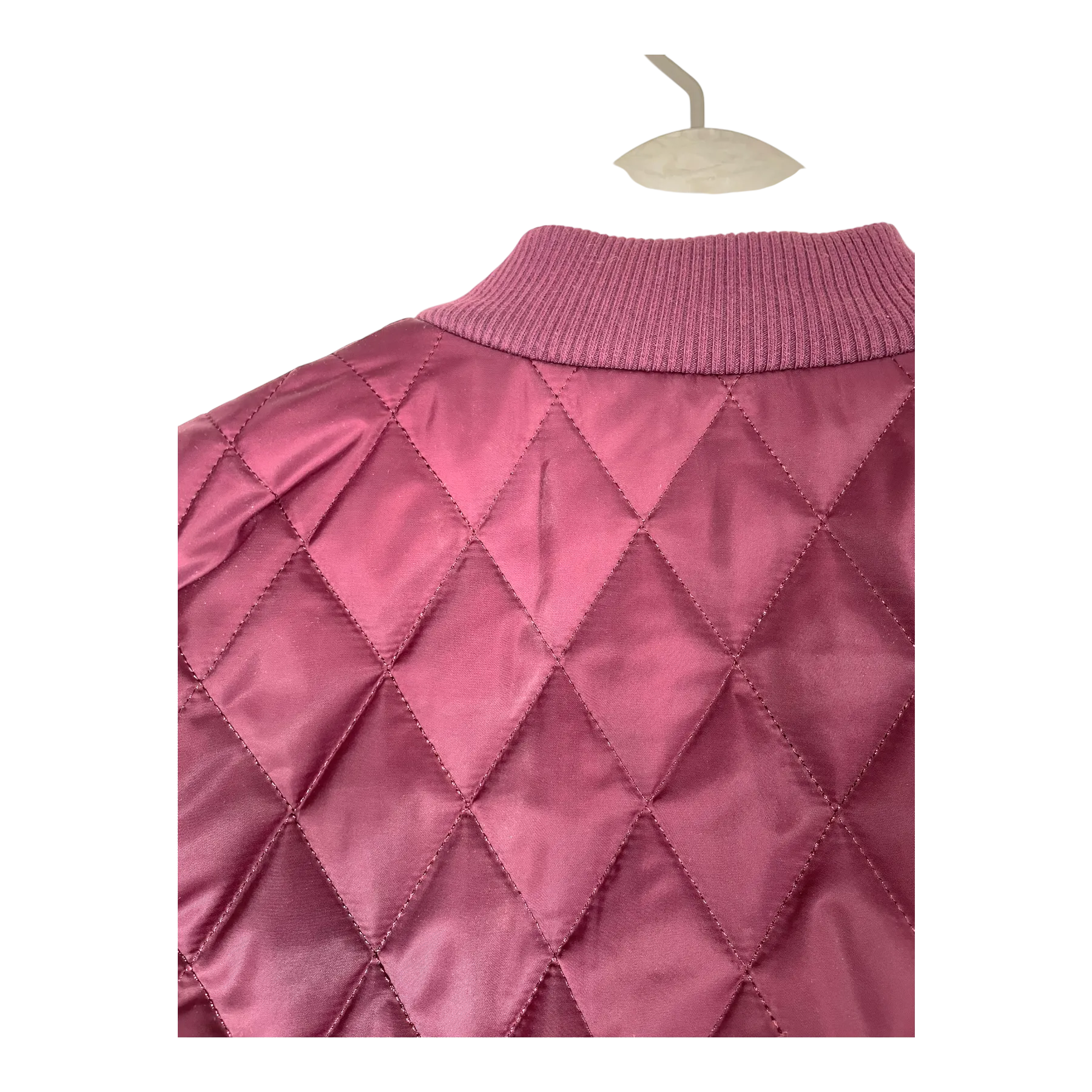 R-Collection quilted bomber jacket, burgundy | woman XS