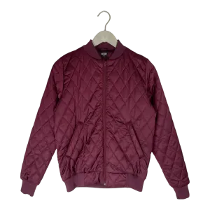 R-Collection quilted bomber jacket, burgundy | woman XS