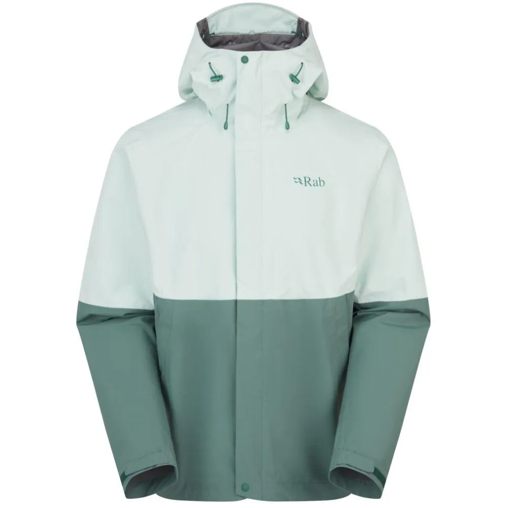 Rab Men's Downpour Waterproof Jacket (Cool Mint/Sage)