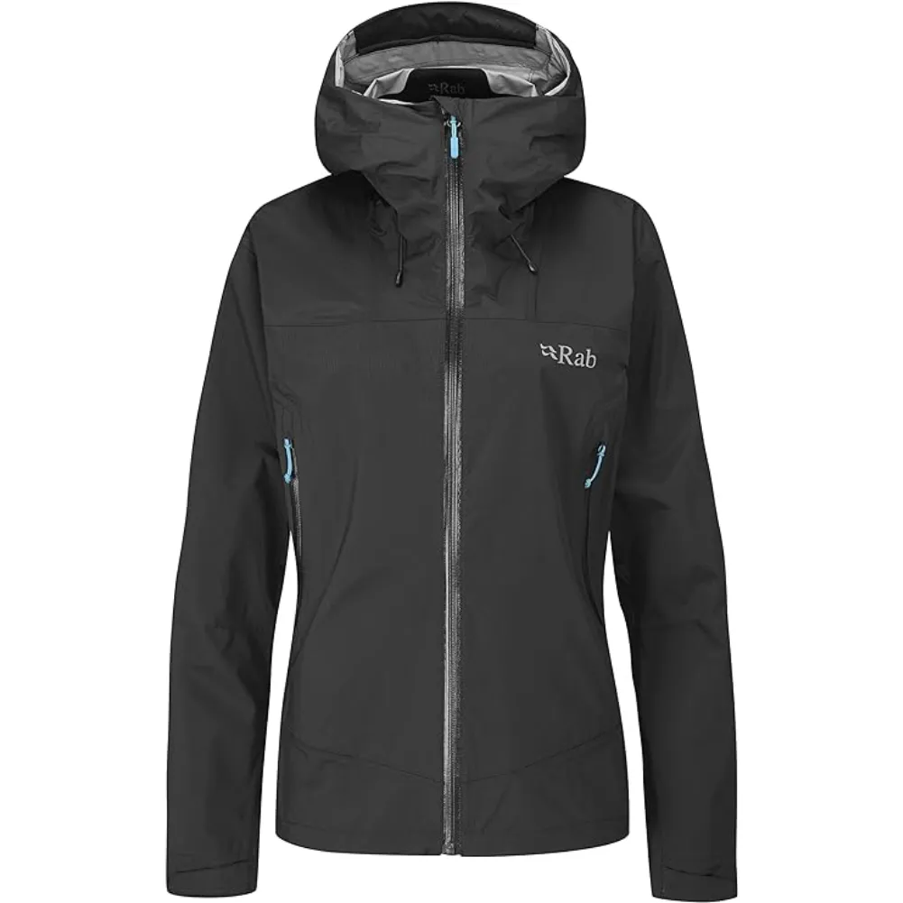 Rab Women's Downpour Plus 2.0 Waterproof Jacket (Black)
