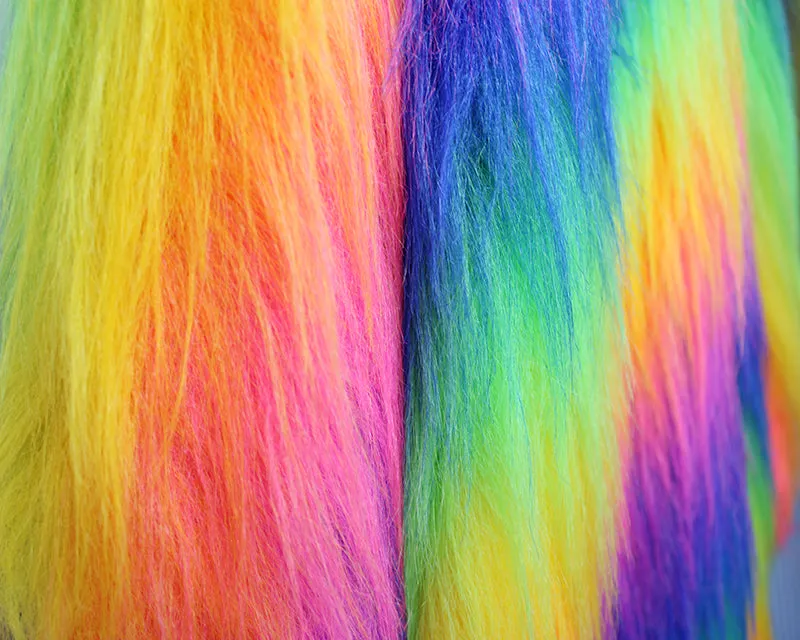 Rainbow Boogie Bomber Jacket by Raising Ravers - Long Fur, Ages 2-12