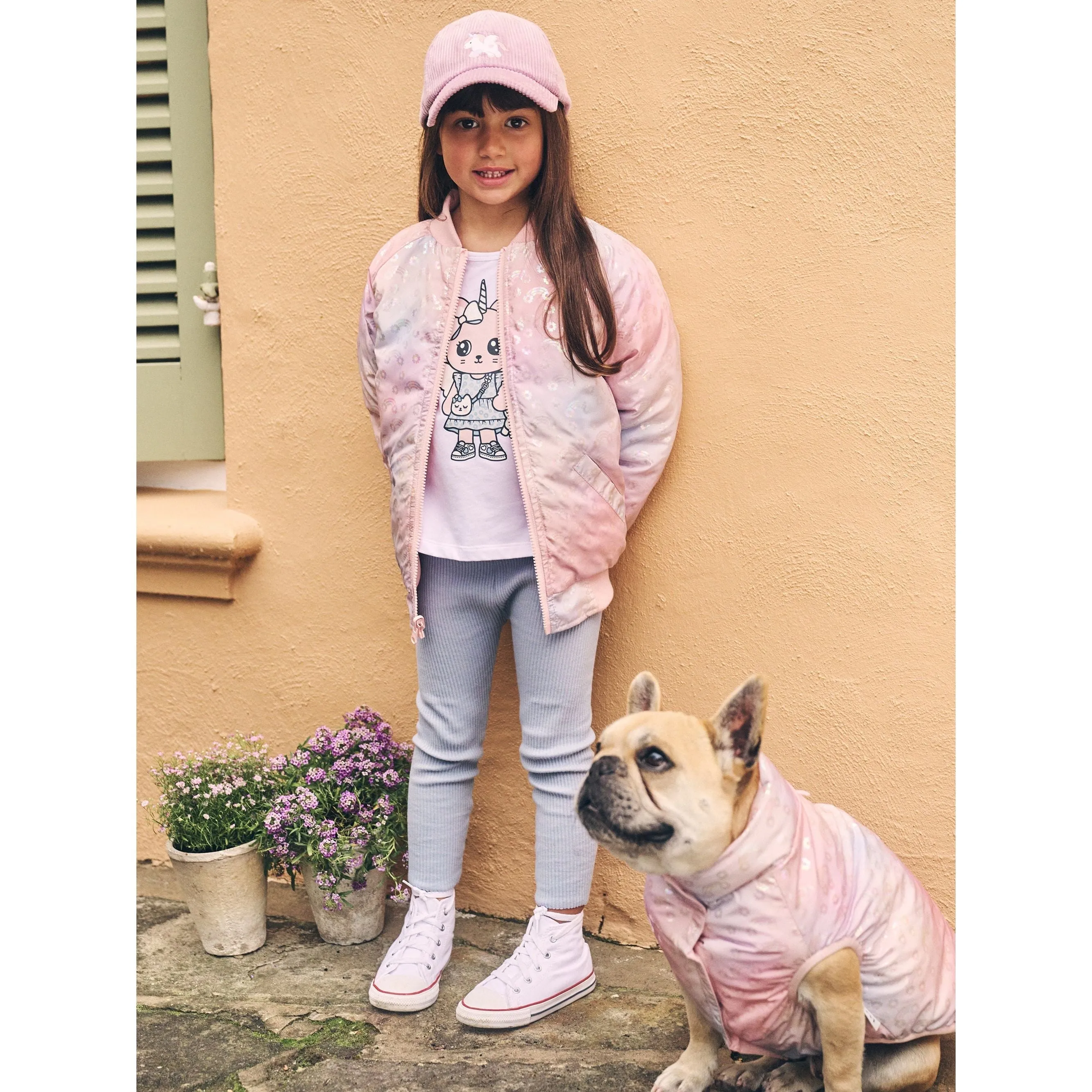 Rainbow Reversible Bomber Rosebud