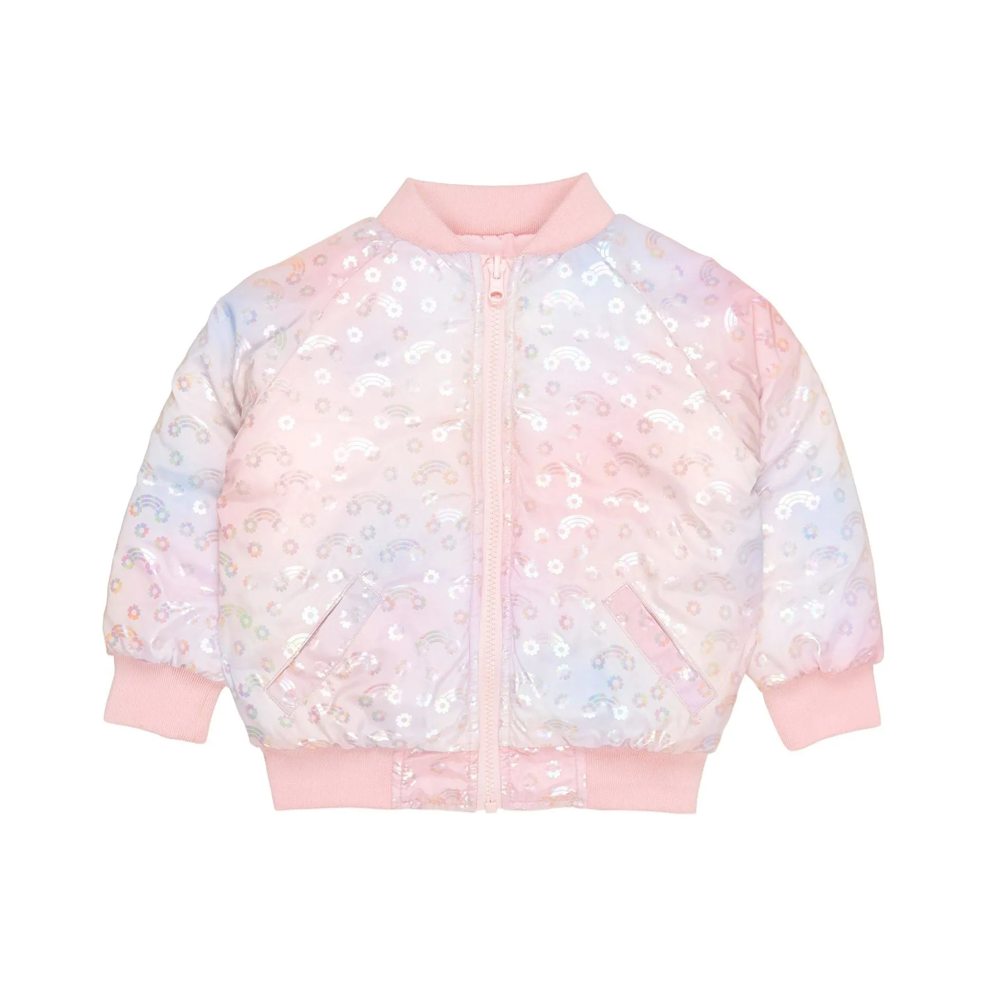 Rainbow Reversible Bomber Rosebud