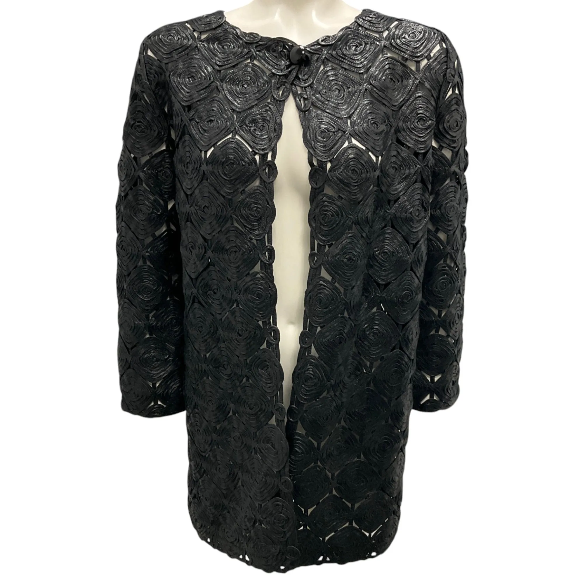 Rani Arabella Black Embroidered Braided Jacket
