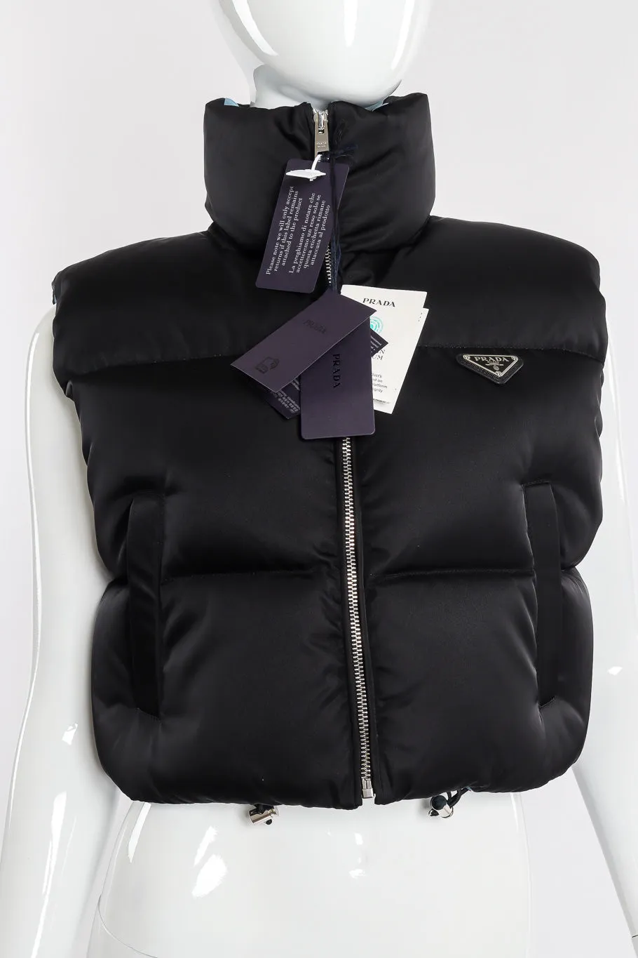 Re-Nylon Cropped Puffer Vest