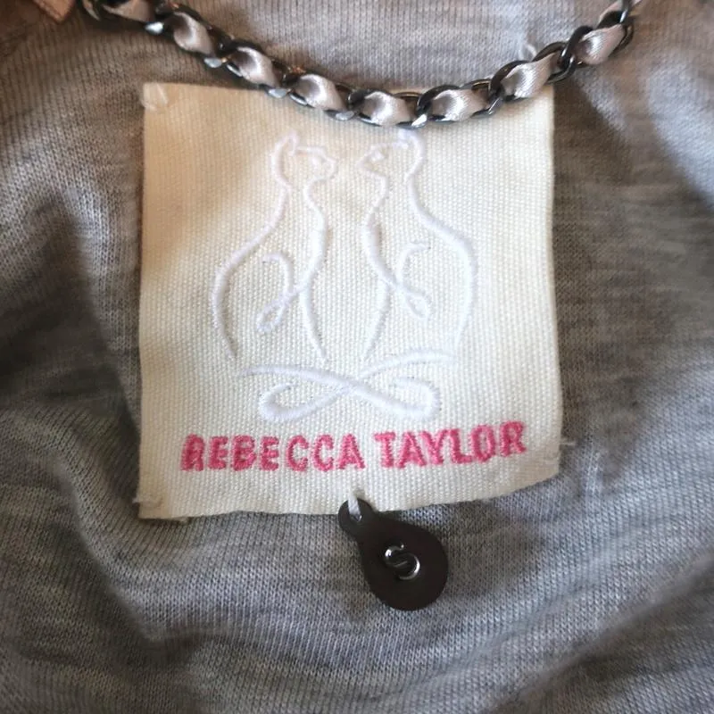 Rebecca Taylor Faux Fur Bomber Jacket Beige Size Small