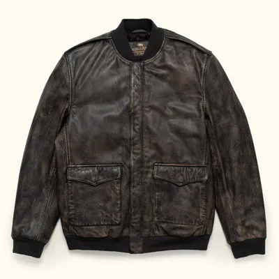 REBEL LEATHER BOMBER JACKET