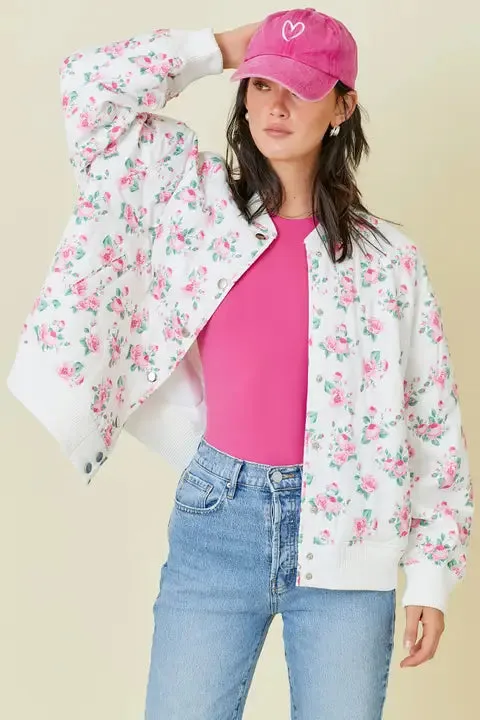 Redeemed Floral Bomber Jacket