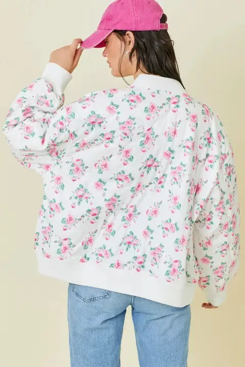 Redeemed Floral Bomber Jacket