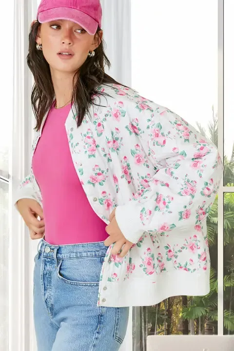 Redeemed Floral Bomber Jacket