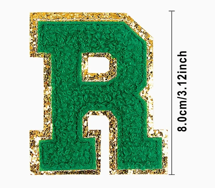 Red/Gold Chenille Patch 3.14inch