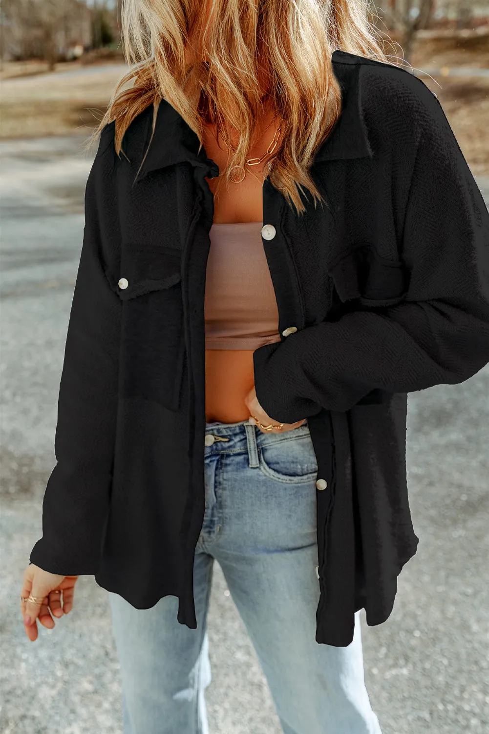 Rena Button Down Long Sleeve Jacket