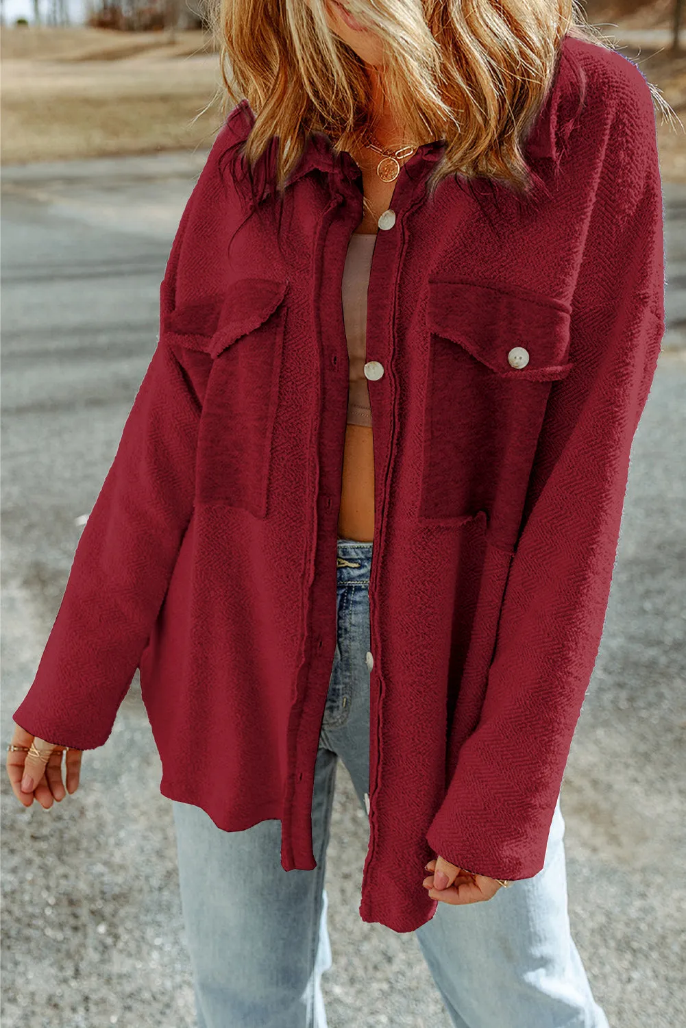 Rena Button Down Long Sleeve Jacket