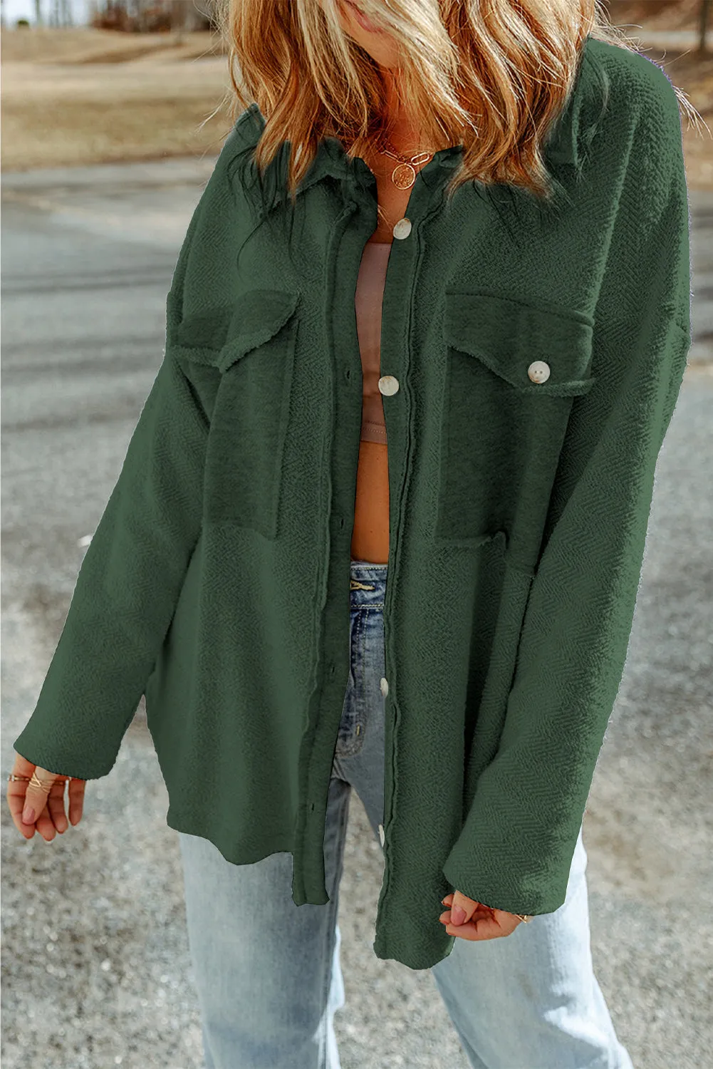 Rena Button Down Long Sleeve Jacket