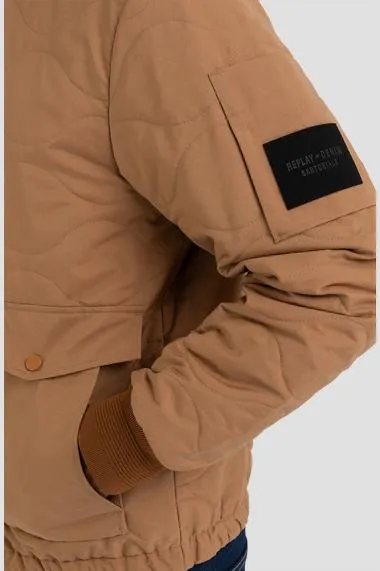 REPLAY SARTORIALE QUILTED BISCUIT BOMBER JACKET