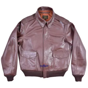 Repro A2 RW Clothing Co Contract No. W535 AC-27752 Real Horsehide Leather Mid Brown Jacket