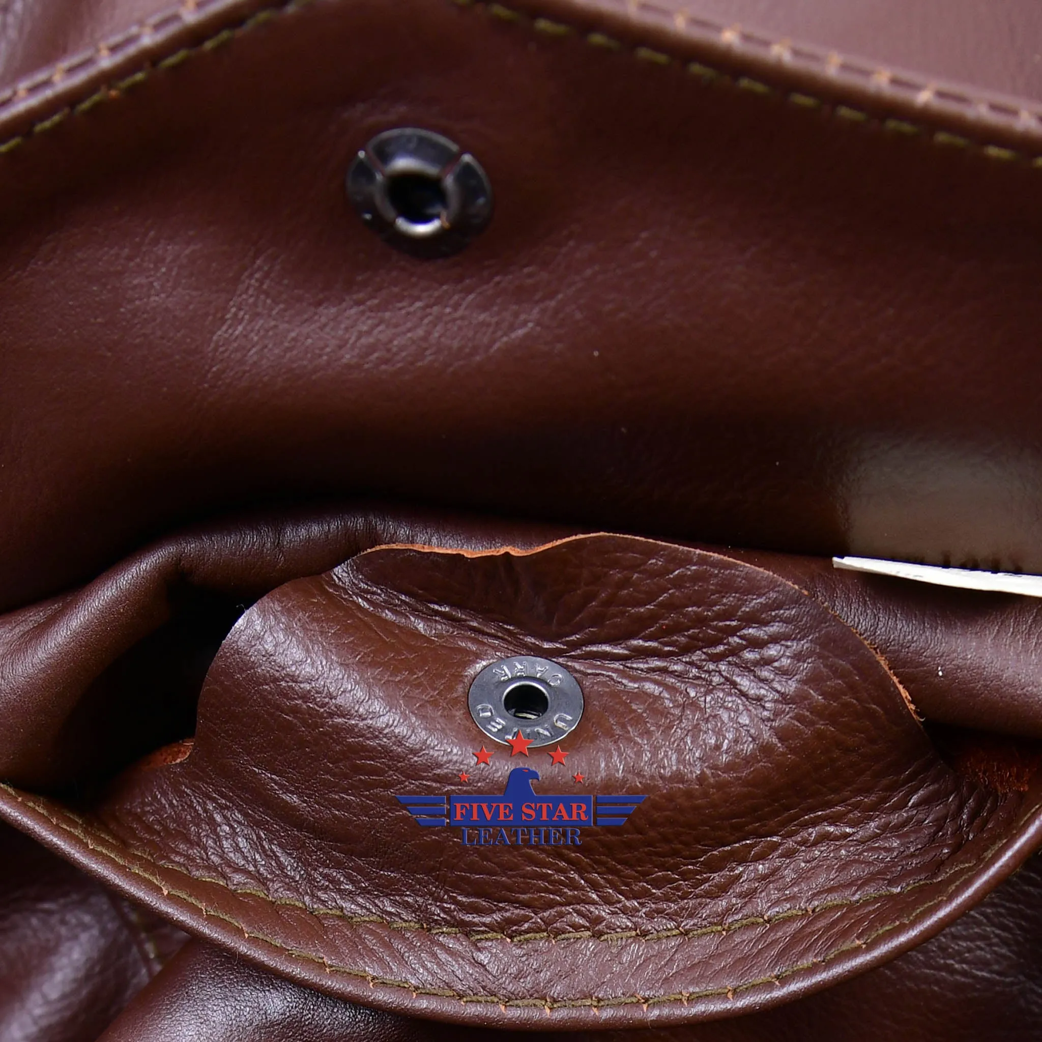 Repro A2 RW Clothing Co Contract No. W535 AC-27752 Real Horsehide Leather Mid Brown Jacket