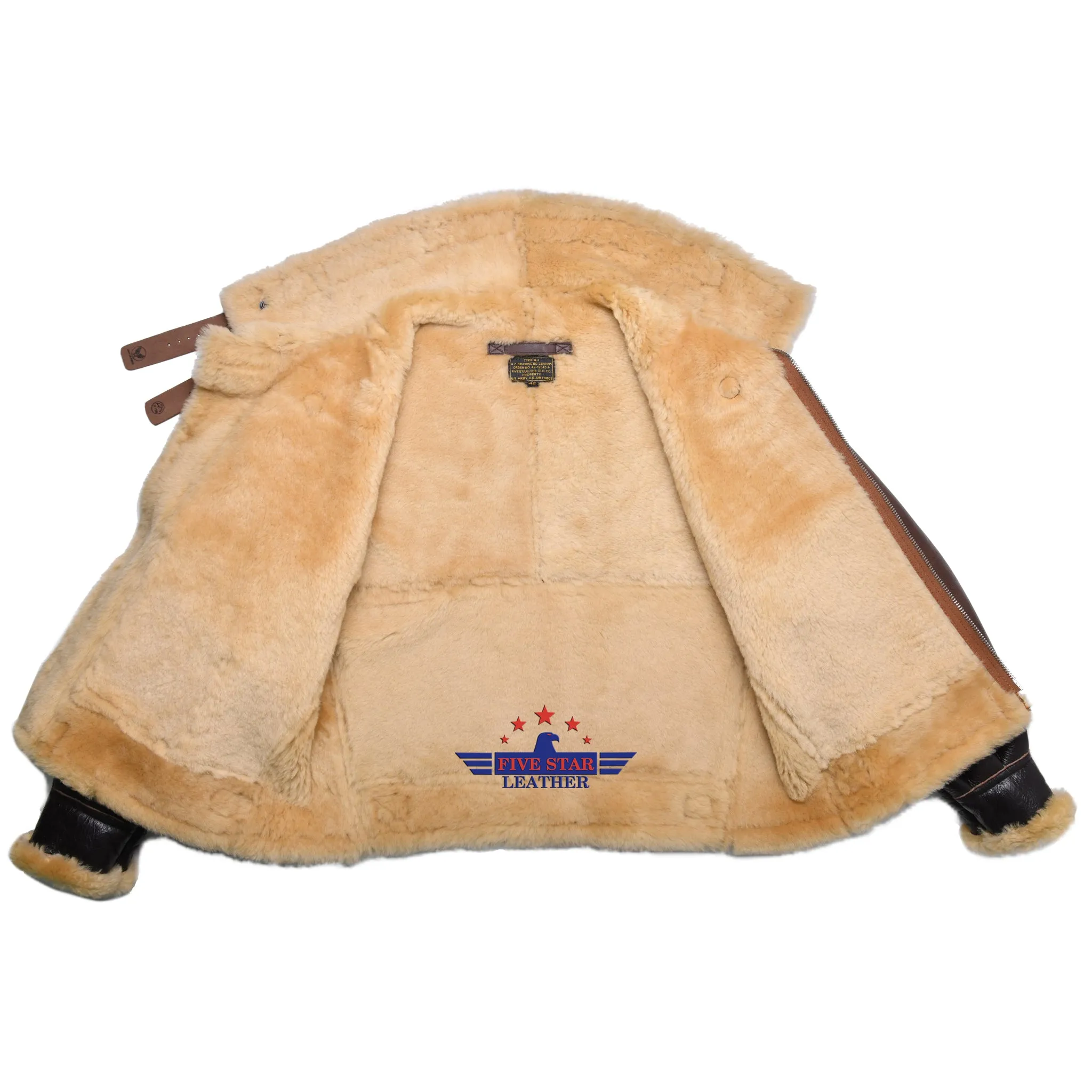 Repro USAAF Type B-3 Bomber Aviator Seal Brown Sheep Leather Flight Jacket Distressed Reinforcements